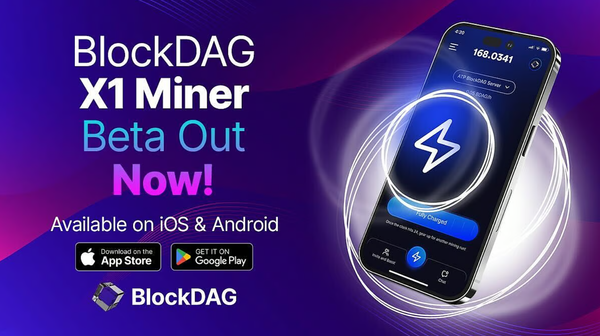 BlockDAG Android App in action with crypto charts and mobile features